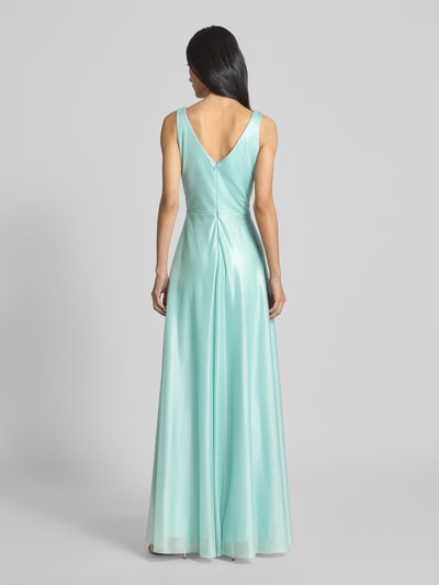 TROYDEN COLLECTION Abendkleid in Wickel-Optik Mint Melange 5