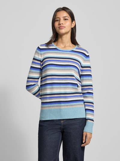 Christian Berg Woman Strickpullover mit gerippten Abschlüssen Mint Melange 4