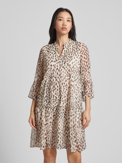 VERO MODA Minikleid im Stufen-Look Modell 'SMILLA' Beige 4