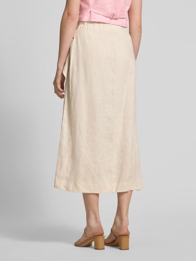 Mango Wickelrock aus Leinen Modell 'PAREO' Beige 5