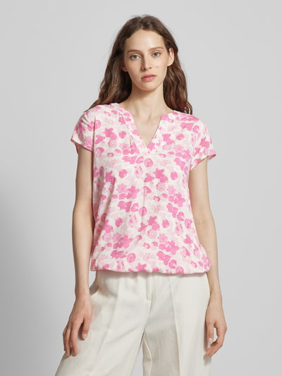 Tom Tailor Bluse mit Tunikakragen Pink 4