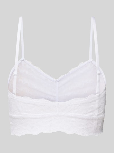 Snocks Bustier mit Spitze und verstellbaren Trägern Weiss 3