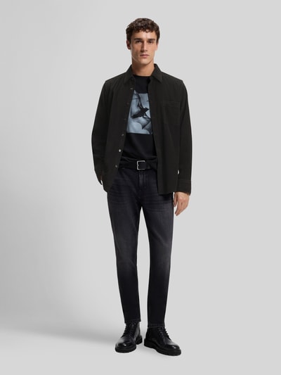 BOSS Orange Regular fit vrijetijdsoverhemd van puur katoen model 'Relegant' Zwart - 1