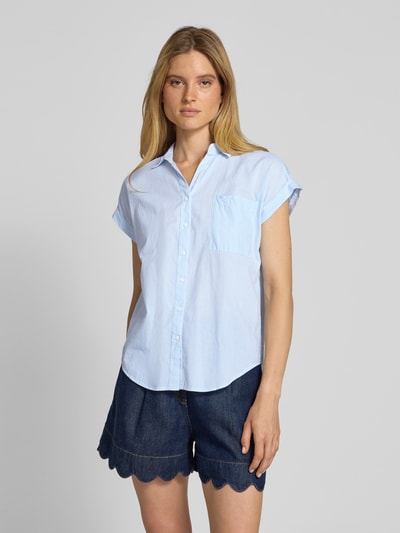 Soyaconcept Regular Fit Hemdbluse mit Kappärmeln Modell 'DINAH' Hellblau 4