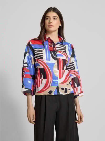 Christian Berg Woman Bluzka koszulowa o kroju regular fit z rękawem o dł. 3/4 Niebieski 4