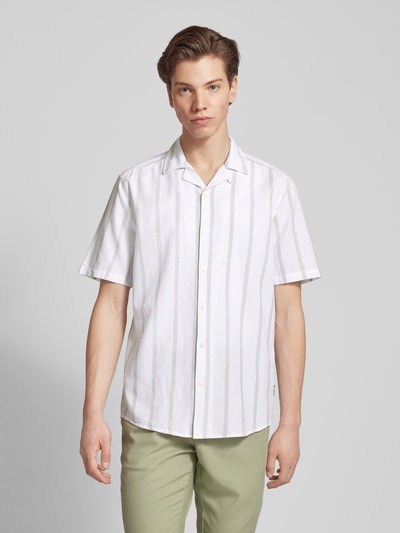 Only & Sons Regular fit vrijetijdsoverhemd met reverskraag, model 'CASEY' Offwhite - 4