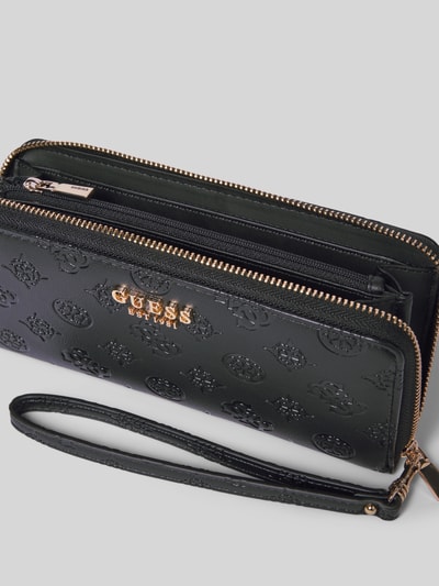 Guess Portemonnaie mit Label-Detail Modell 'PHOEBE' Black 3