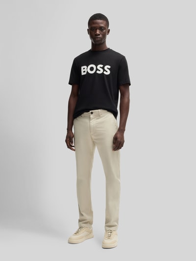 BOSS Orange Chinosy o kroju regular fit z mieszanka bawełny model 'CHINO Regular 1' Beżowy 1