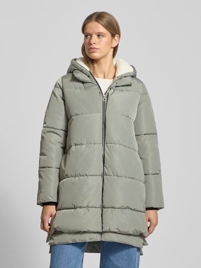 Only Płaszcz pikowany o kroju regular fit z kapturem model ‘KELLY’ Trzcinowy 4