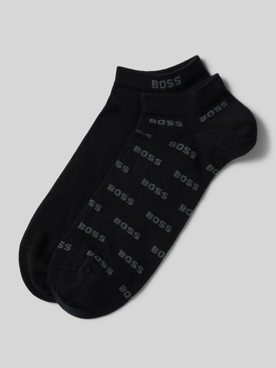 BOSS Sneakersocken mit Allover-Label-Print im 2er-Pack Black 1