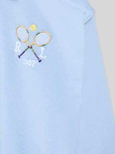 Polo Ralph Lauren Teens Cropped Sweatshirt mit Polokragen Bleu 2