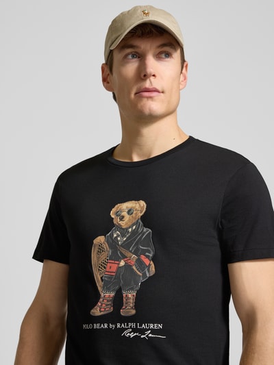 Polo Ralph Lauren Custom Slim Fit T-Shirt mit Motiv-Print Black 3