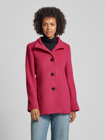 Fuchs Schmitt Wolljacke mit Stehkragen und Knopfverschluss Pink 4