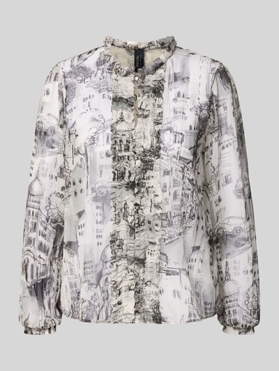 Marc Cain Regular fit blouse met ruches Zand - 2