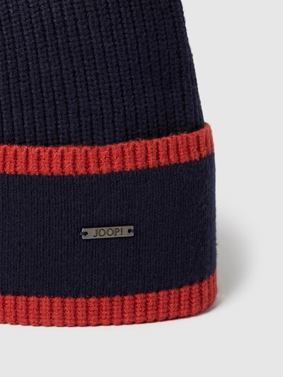 JOOP! Collection Czapka beanie z detalem z logo Niebieski 2