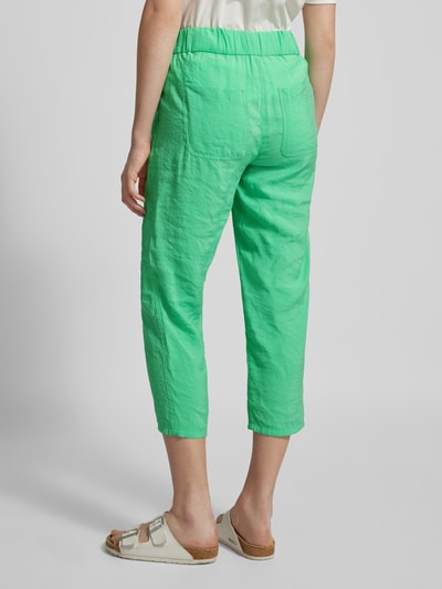 Toni Dress Regular fit stoffen broek met verkort model, model 'Pia' Appeltjesgroen - 5