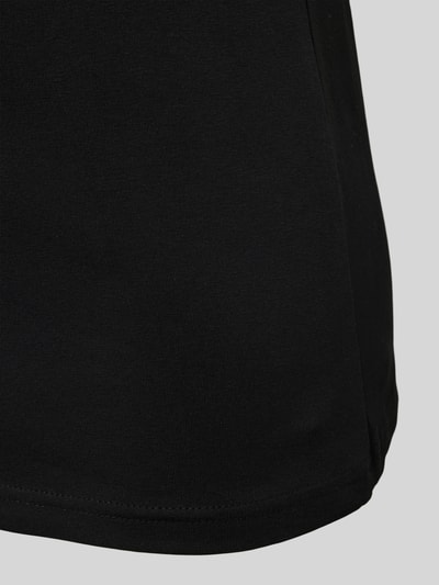 Bread & Boxers T-Shirt mit geripptem V-Ausschnitt Black 2