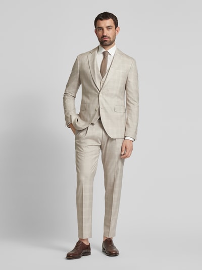 Cinque Slim Fit Anzughose mit Bundfalten Modell 'Salto' Sand 1