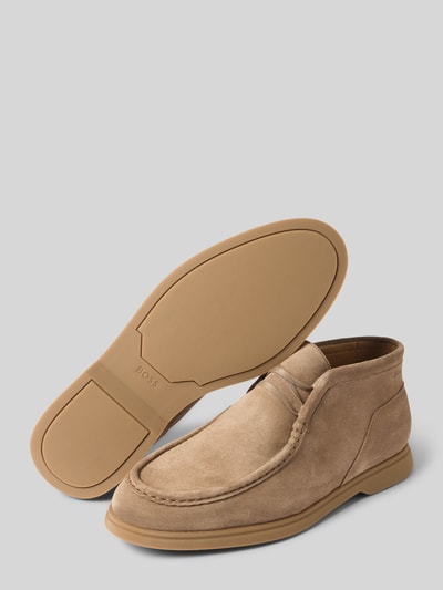BOSS Schnürschuhe aus echtem Rindsleder Beige 4