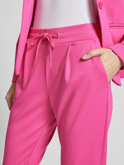 ICHI Slim Fit Bundfaltenhose mit elastischem Bund Modell 'KATE' Pink 3