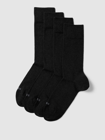 BOSS Socken mit Label-Detail im 4er-Pack Anthrazit 1