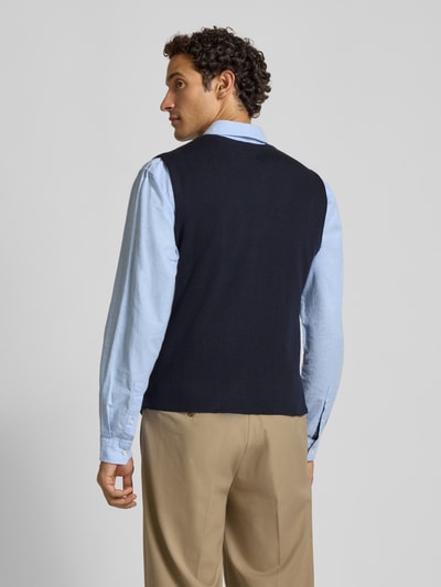 Christian Berg Men Slim Fit Weste aus Woll-Mix Marine 5