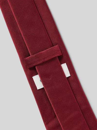 Profuomo Seidenkrawatte in unifarbenem Design (8 cm) Bordeaux 3