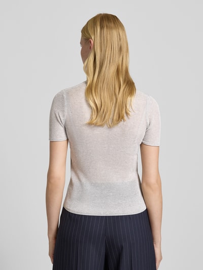 MAX&Co. Regular Fit Strickjacke aus Viskose-Mix Modell 'MAMAN' Hellgrau 5