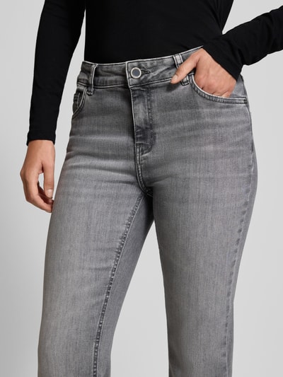 MOS MOSH Flared fit jeans in 5-pocketmodel, model 'ASHLEY' Lichtgrijs - 3
