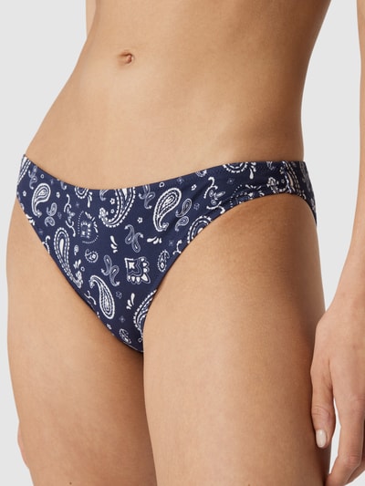 Jake*s Casual Bikinibroekje met all-over motief Marineblauw - 3