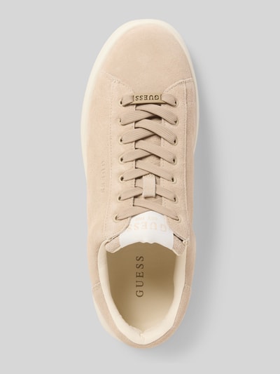 Guess Leren sneakers met labelpatch, model 'ELBA' Beige - 3