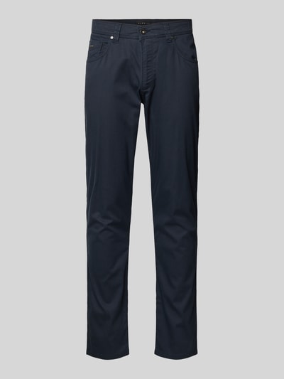 Produktfoto, Herren HOSE im 5-Pocket-Design Modell 'CORDOBA' von bugatti in Dunkelblau, Baumwoll-Mix mit Stretch-Anteil, Straight Fit