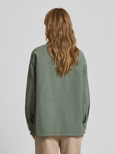 Only Loose Fit Hemdjacke aus reiner Baumwolle Modell 'MOXIE' Schilf Melange 5