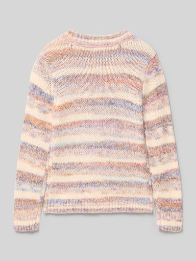 s.Oliver RED LABEL Sweter z dzianiny o kroju regular fit ze wzorem na całej powierzchni Écru 3