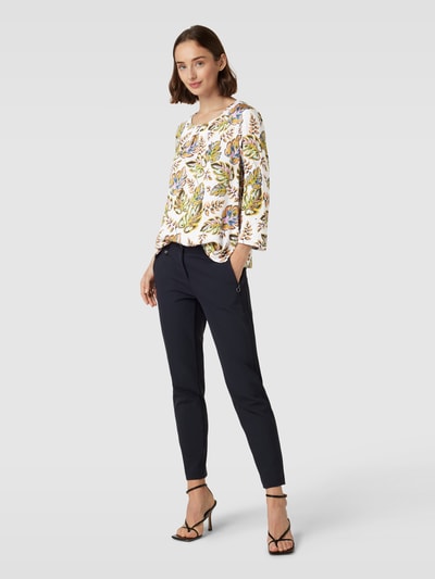 Christian Berg Woman Blouseshirt met bloemenmotief Offwhite - 1