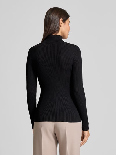 Tom Tailor Denim Slim fit turtleneck van viscosemix Zwart - 5