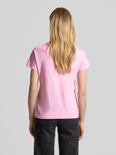 LIU JO SPORT T-Shirt mit Label-Print Rosa 5