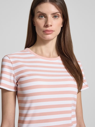 Christian Berg Woman T-shirt in riblook met ronde hals Roze - 3