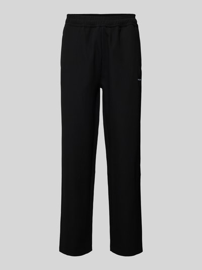 Pegador Straight Leg Sweatpants mit Plisseefalten Modell 'TROY' Black 1