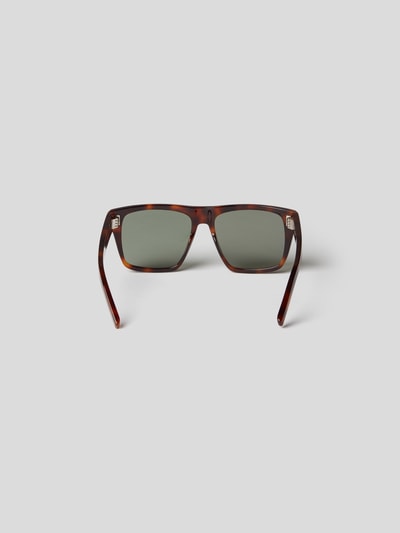 Saint Laurent Unisex Sonnenbrille mit Brand-Details Dunkelbraun 5