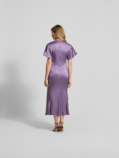 Victoria Beckham Maxikleid mit V-Ausschnitt Lila 5