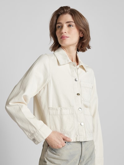 AWARE Kurtka jeansowa z kieszenią na piersi model ‘FRANCINE’ Écru 3