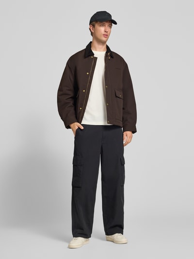Carhartt Work In Progress Relaxed Fit Jacke mit Umlegekragen Modell 'Quentin' Mittelbraun 1