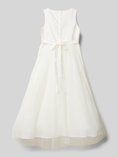 Une Hautre Couture Kleid mit Zierperlen Offwhite 3