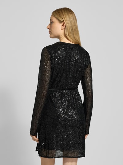 mbyM Mini-jurk met pailletten, model 'Kilara' Zwart - 5