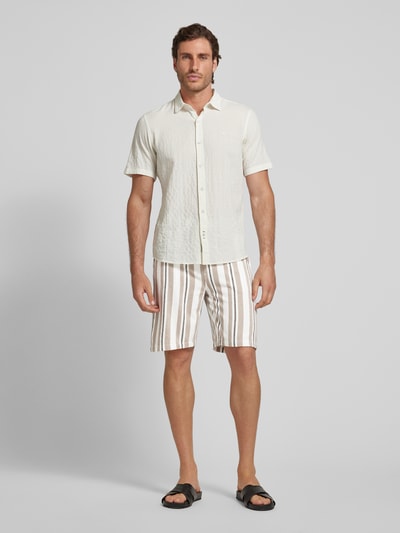 Lindbergh Bermudas mit Streifenmuster Sand 1