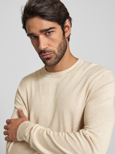 MCNEAL Gebreide pullover met ronde hals Beige gemêleerd - 3