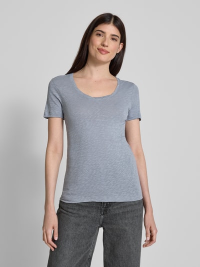 Marc O'Polo Shaped Fit T-Shirt aus reiner Baumwolle  Rauchblau 4