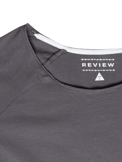 REVIEW T-Shirt mit kurzen Raglanärmeln Anthrazit 2