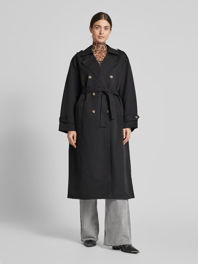 Vero Moda Taillierter Trenchcoat mit Riegeln Modell 'CHLOE' Black 4